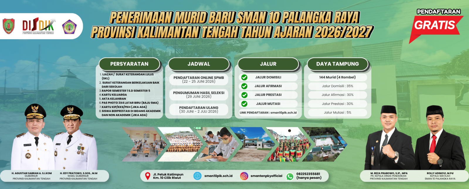 SMAN 10 Palangka Raya Umumkan Jadwal Penerimaan Murid Baru (SPMB) Tahun Ajaran 2026/2027, Sediakan Kuota 144 Siswa